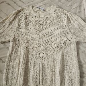 Zara Cream Knit Women's Sweater